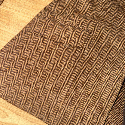 Saddlecraft Brown Wool Tweed Maids 34” Show Jacket #711 Hacking Hunting