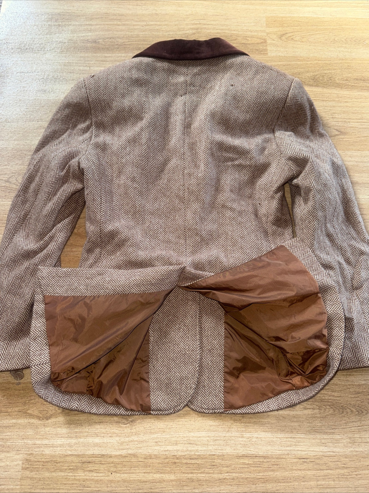 Shires Brown Tweed Show Jacket Junior 30” Velvet Collar #12