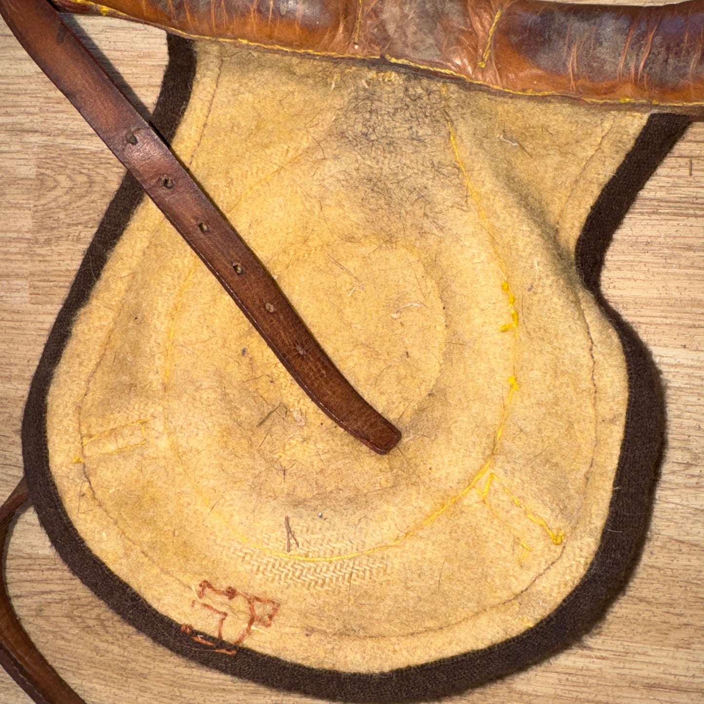 Full Size Leather & Wool Felt Knee Boots | Traditional Second Hand Horse Tack