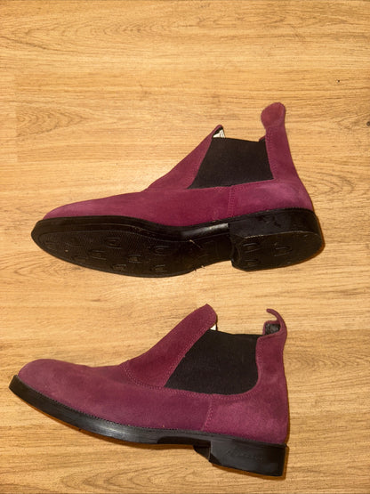 Decathlon Burgandy Suede Dress Jodphur Boots 8