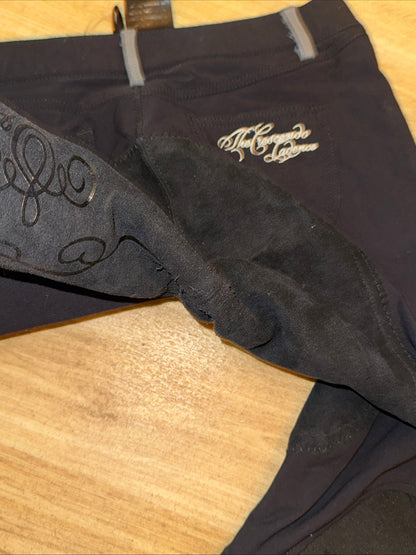 Horze Black Scroll Suede Seat 30” Breeches