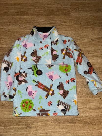 Equetech Girls 6 Yrs Farmer Equestrian Style Fleece Jumper
