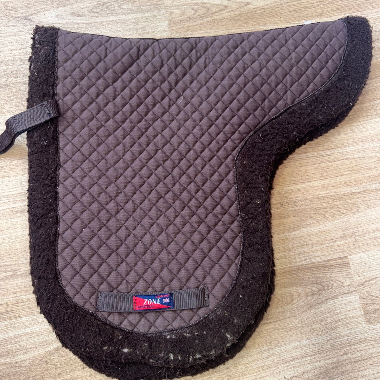 Comfort Zone Equestrian Straight Cut Brown Numnah 17”