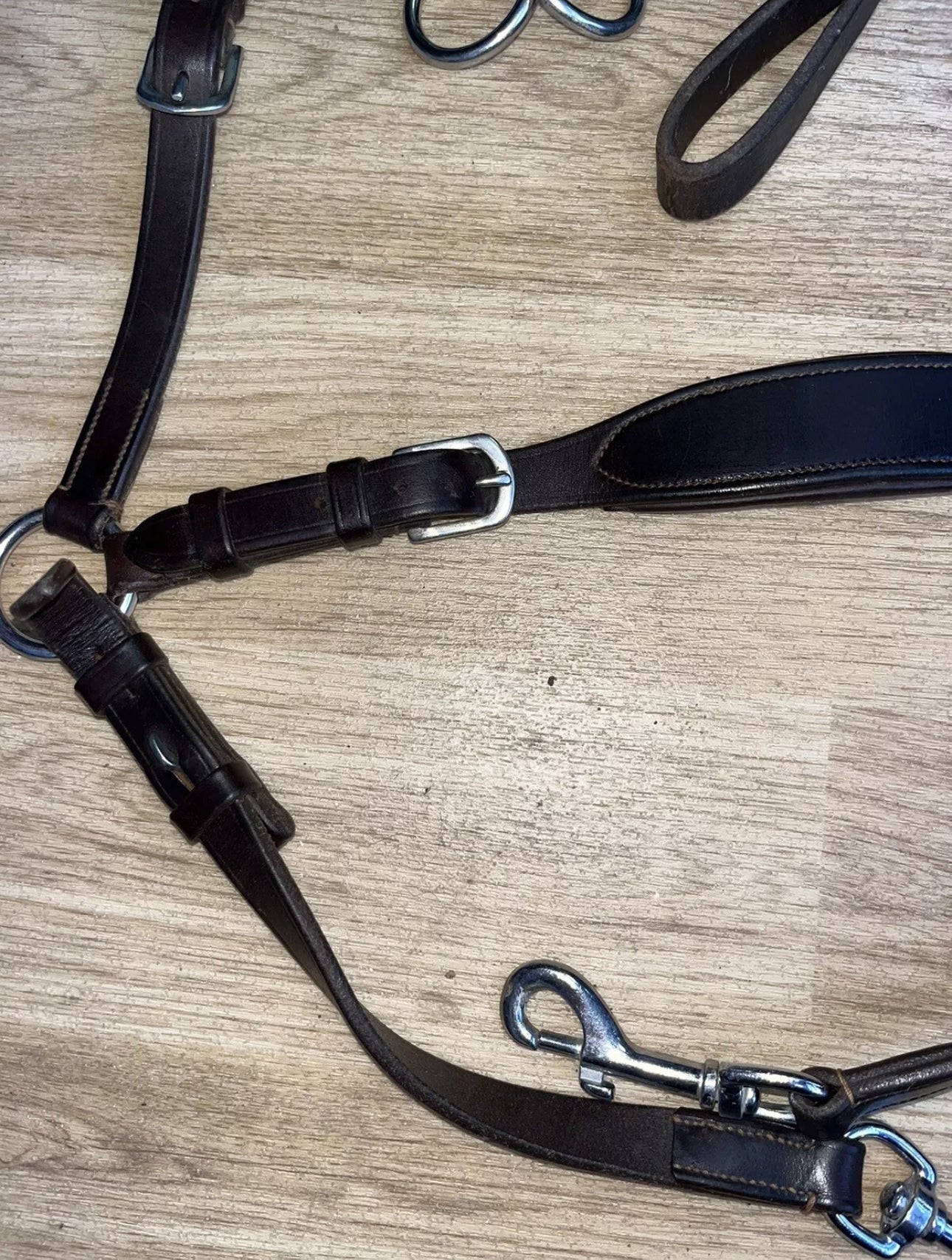Acavallo 5 Point Brown Leather Full Size Breastplate #4