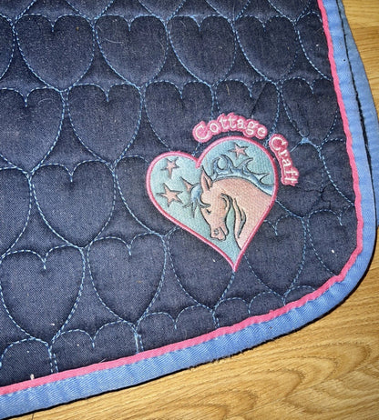 cottage craft pony heart saddle pad - free post