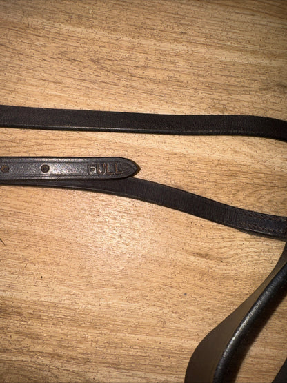 Hy Equestrian Brown Hunter Flat Noseband Full Size | Second Hand Horse Tack #88