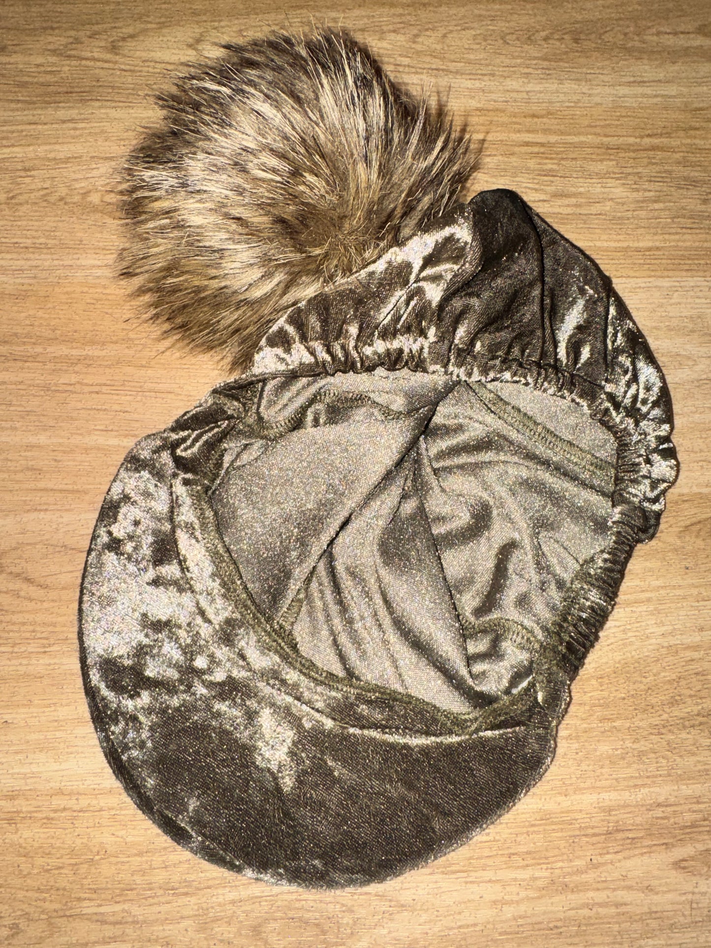 Stockinjar Crushed Velvet Hat Silk Cover Pom Pom | Always 2nd Hand Tack For Sale