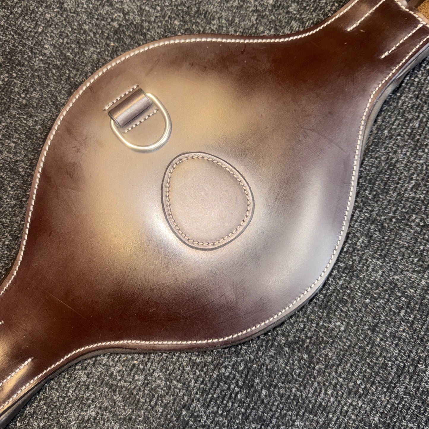 Ecorider 26” Anatomical Brown Leather Girth Dressage Monoflap Saddle Compatible
