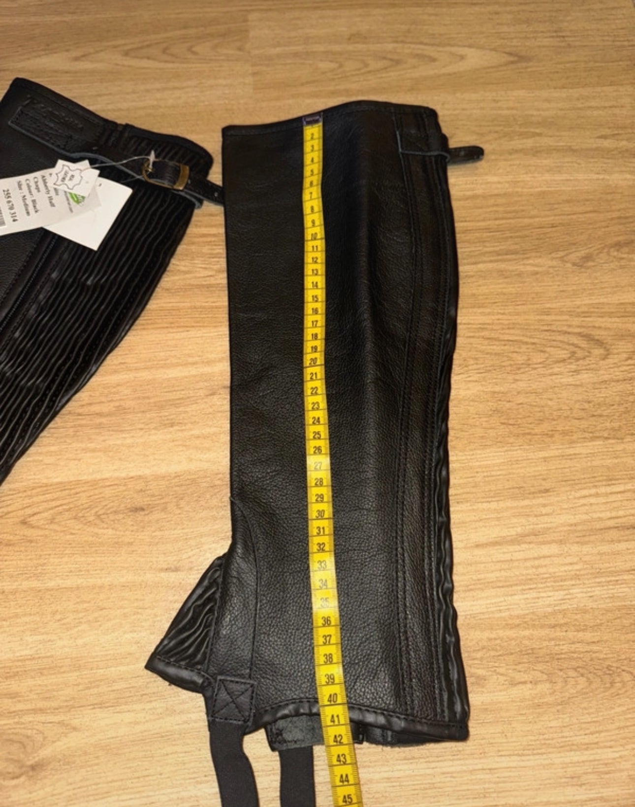 Requisite Black Leather Half Chaps - Ladies Medium