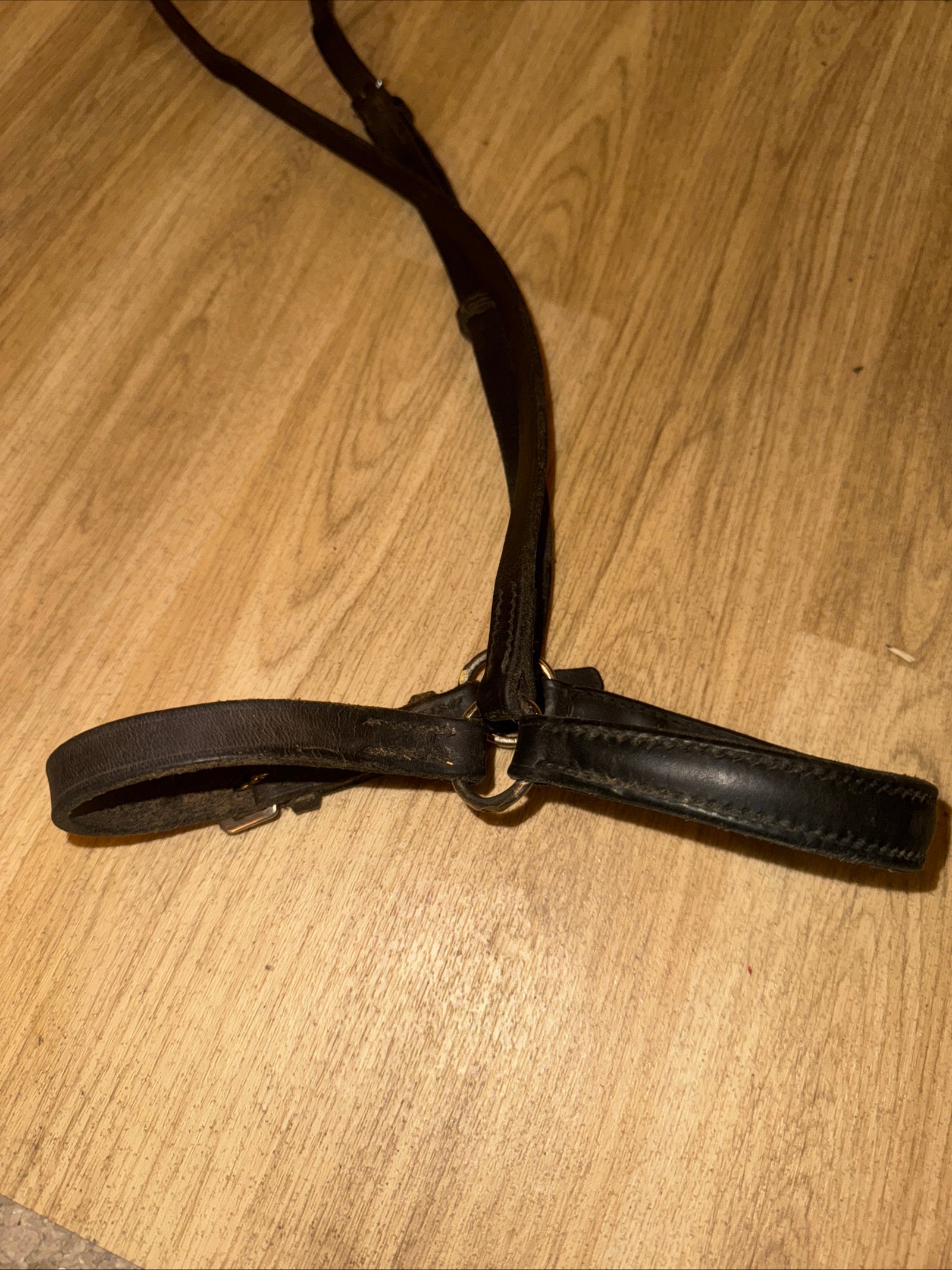 Black Full Size Drop Noseband - English Dressage #1000