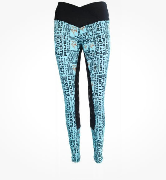 Gallop Script Riding Tights - Extra Small