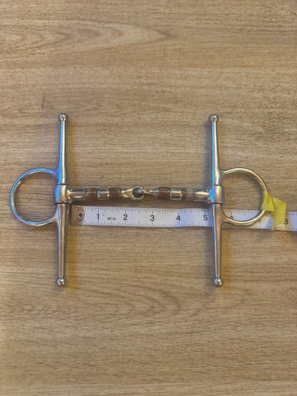 5” Copper Roller Full Cheek Snaffle | Control Aid Second Hand Horse Pony Tack