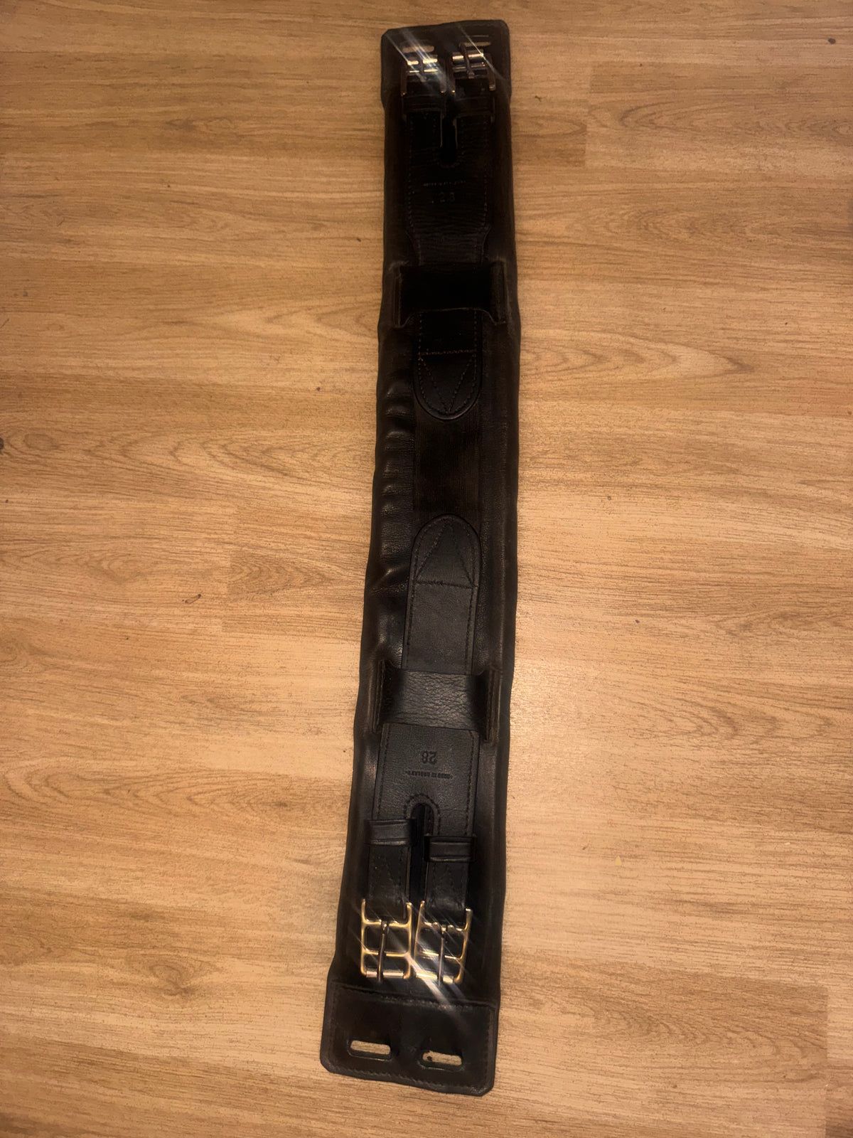 Top Quality English Leather 28” Elasticated Short Girth |  Tack Dressage