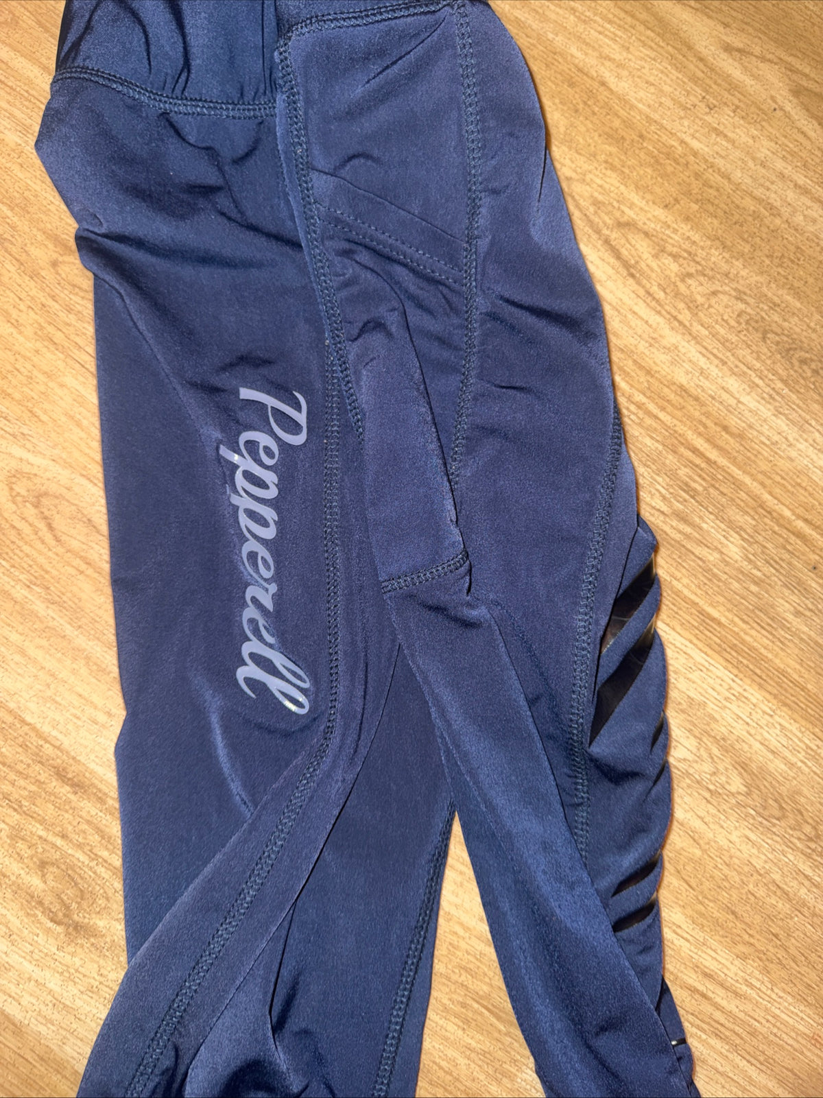 Pepperell Gel Seat Navy Horse Riding Tights Size 14/16 XXL Fleece Lined