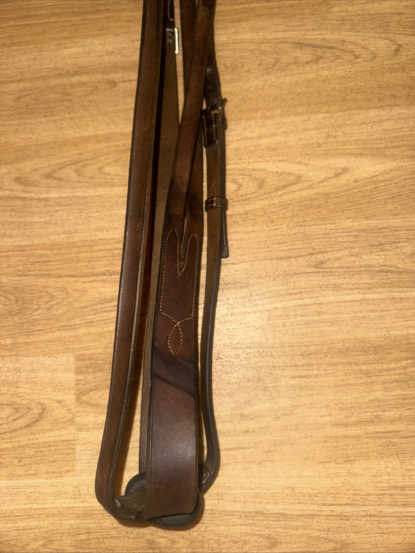 English Brown Leather Full Size Running Martingale #45