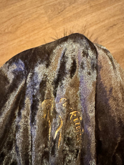 Stockinjar Crushed Velvet Hat Silk Cover Pom Pom | Always 2nd Hand Tack For Sale