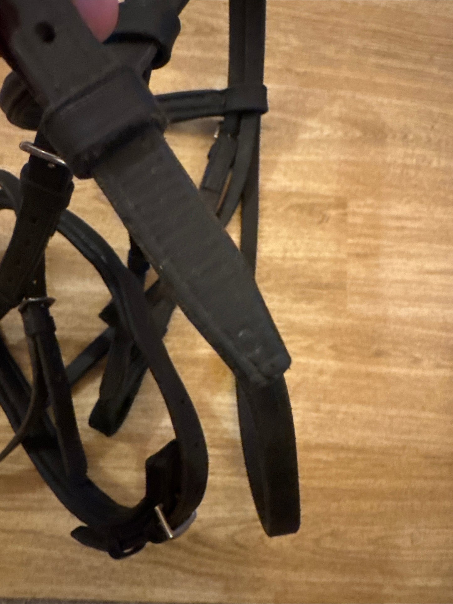 English Leather Black Size Cob Flash Bridle #30 Second Hand Horse Tack