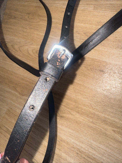 Black Size Full Leather Running Martingale | Second Hand Horse Tack Equine #65