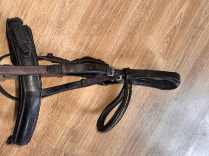 Brown Leather Flash Bridle with Rocco Italia Browband – Full #23