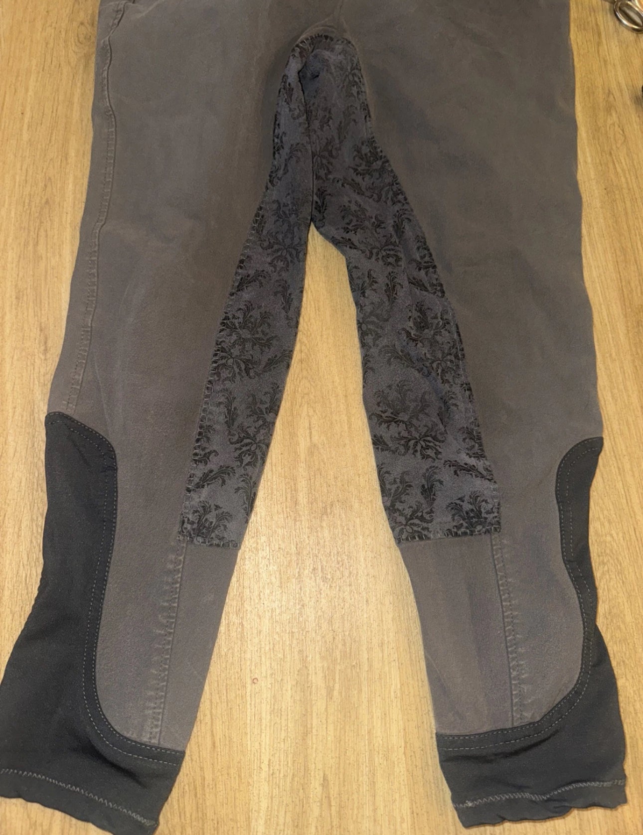 Hac Tac Scroll Seat Grey Breeches 28” 30”