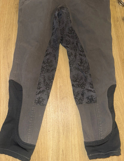 Hac Tac Scroll Seat Grey Breeches 28” 30”