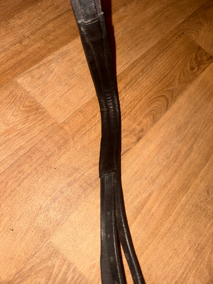 M & L Equine Comfort Padded Headpiece | Monocrown Black Leather | Pony Size #2
