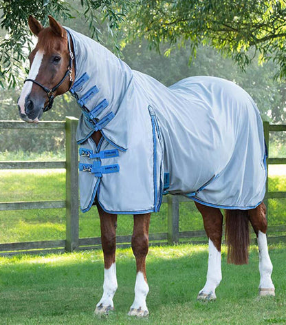 Premier Equine Combo Mesh Air Fly Rug with Surcingles - Blue 6’6 .