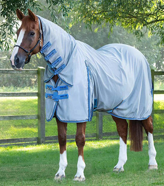 Premier Equine Combo Mesh Air Fly Rug with Surcingles - Blue 6’6 .
