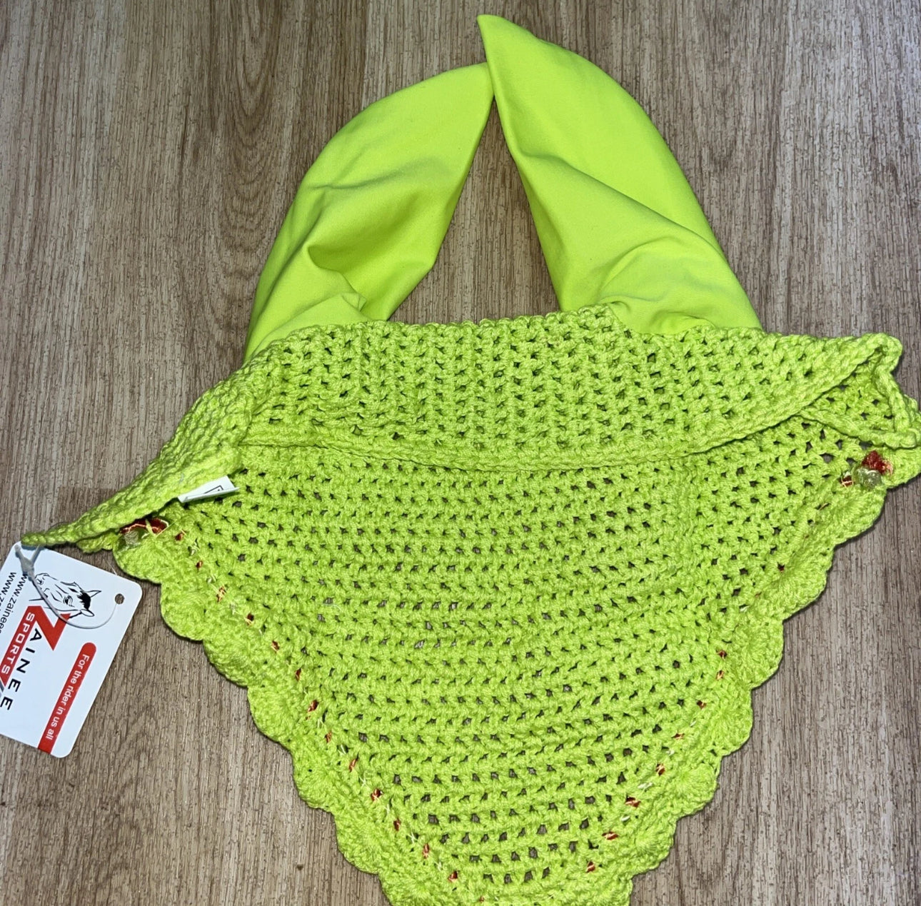 Zainee Full Size Lime Green Ears Ear Veil #10