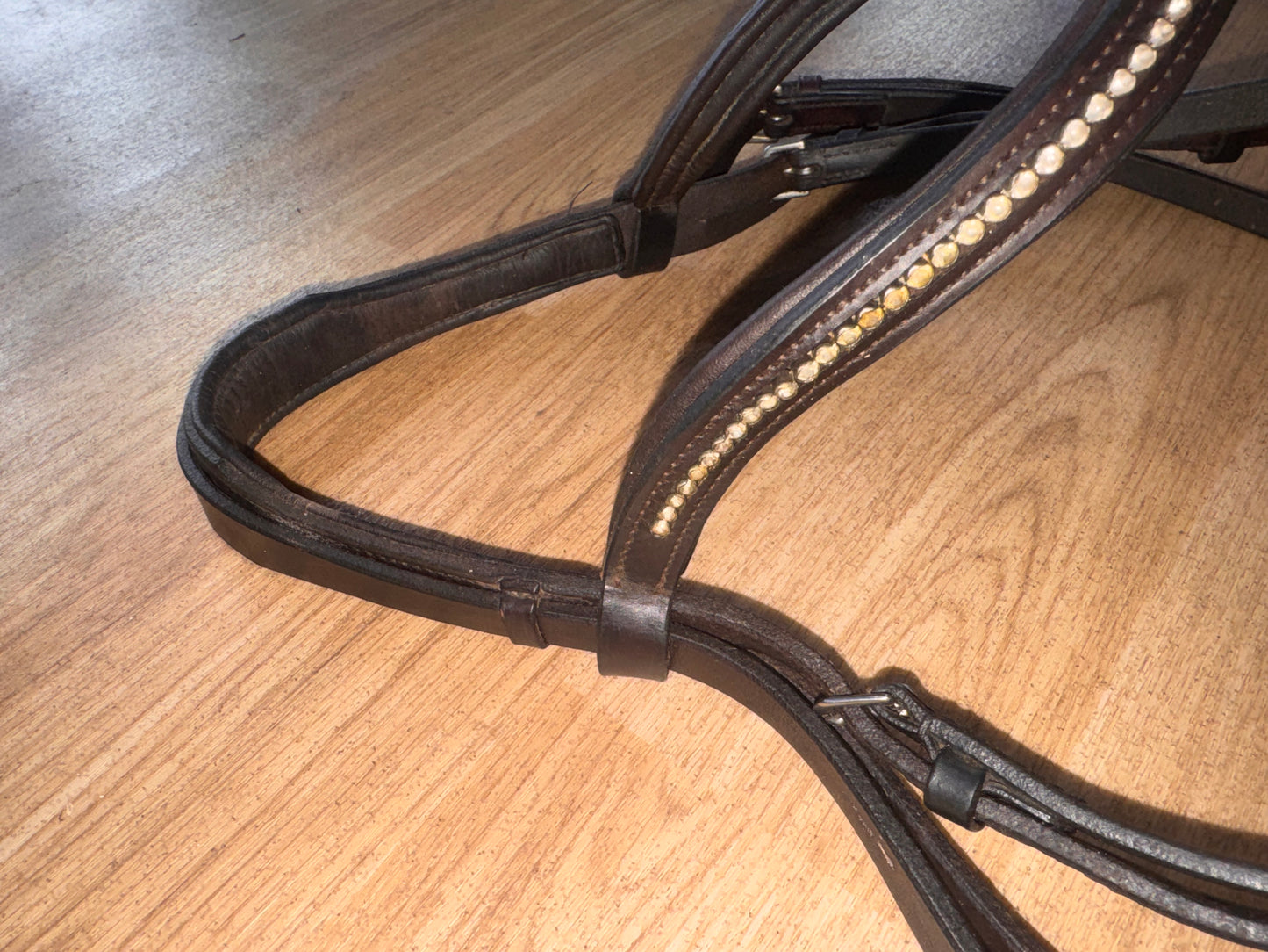 Brown Leather Flash Bridle with Rocco Italia Browband – Full #23