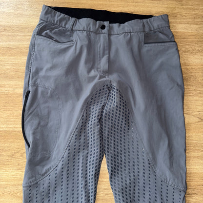 Decathlon Grey Silicone Seat Ladies 12 14 Breeches