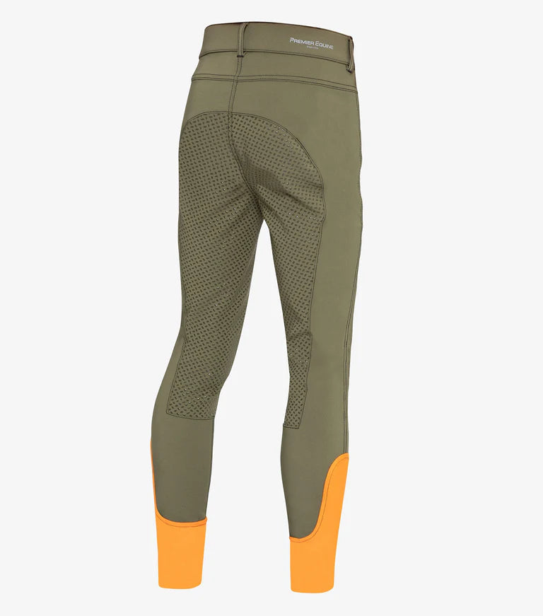Premier Equine Diablo Junior Unisex Riding Breeches - Olive or Black