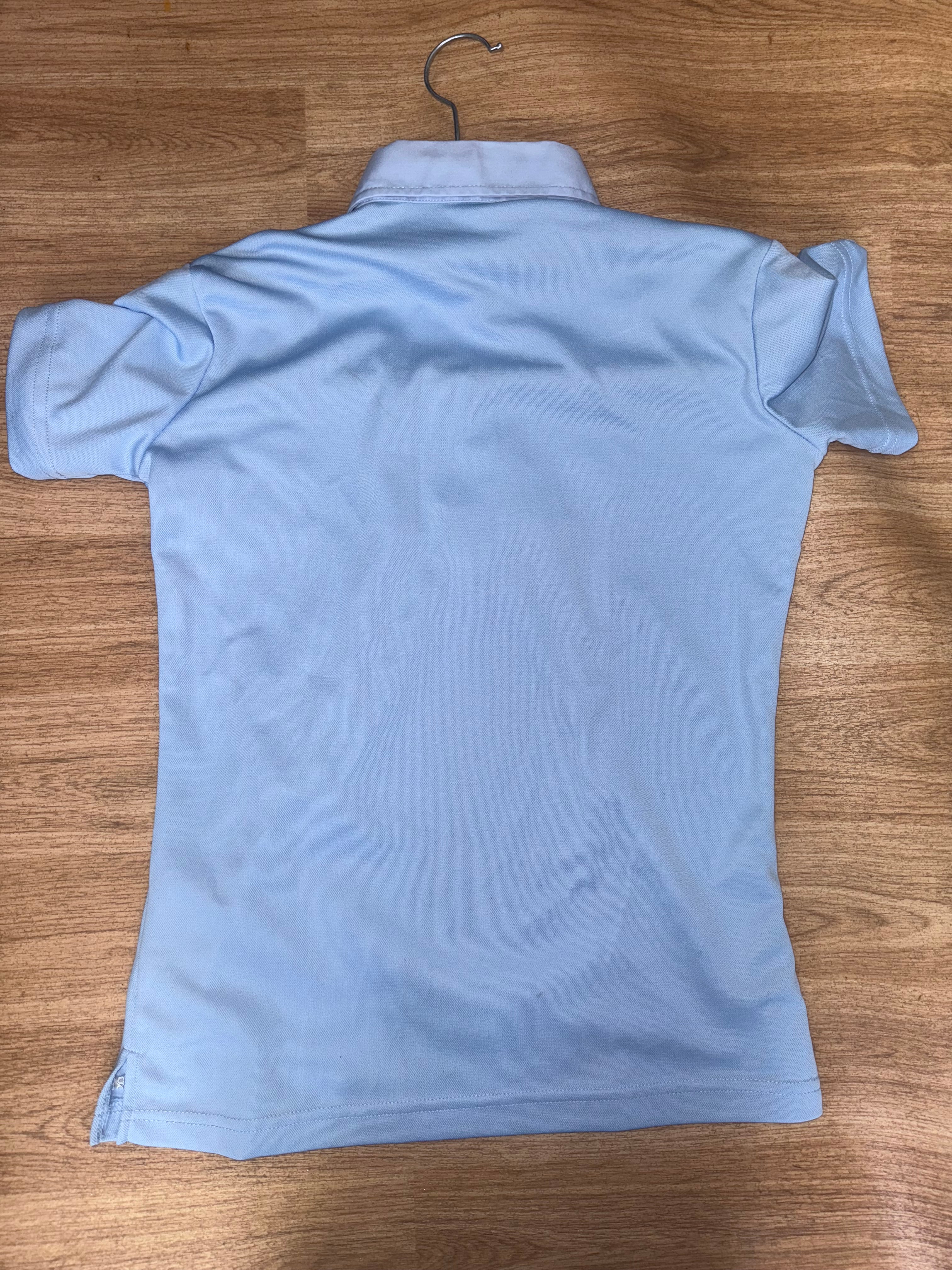 Shires Childs XL Air Dri Blue Show Shirt - Breathable