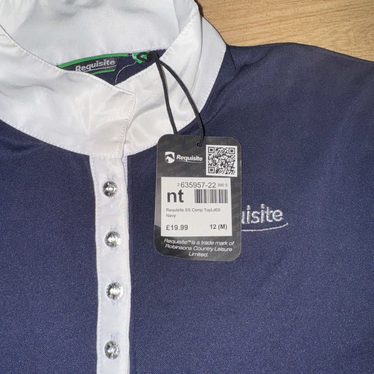 Requisite Competition Ladies 12 Top - Navy BLING BUTTONS