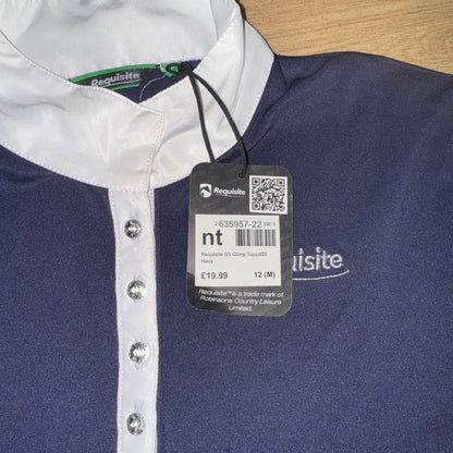 Requisite Competition Ladies 12 Top - Navy BLING BUTTONS