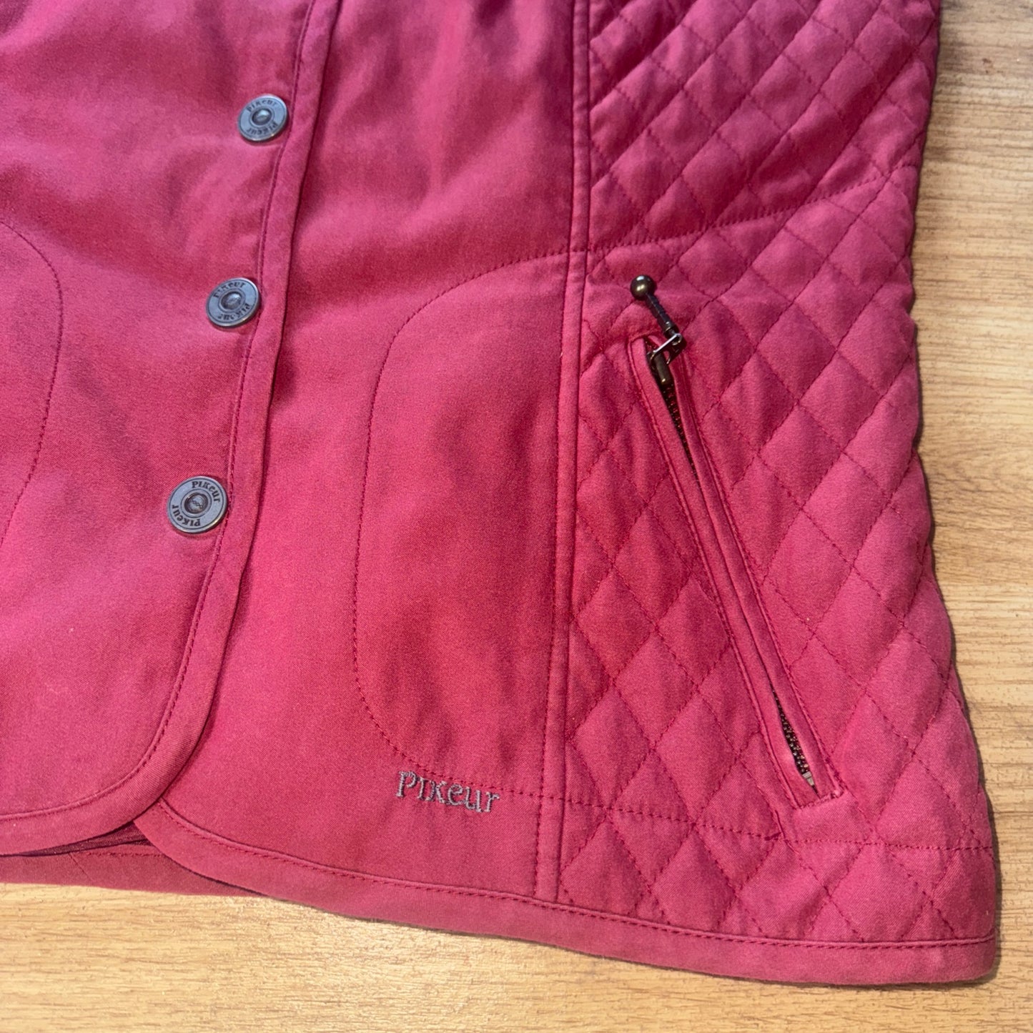 Pikeur Burgandy Quilted Gilet - Ladies 12