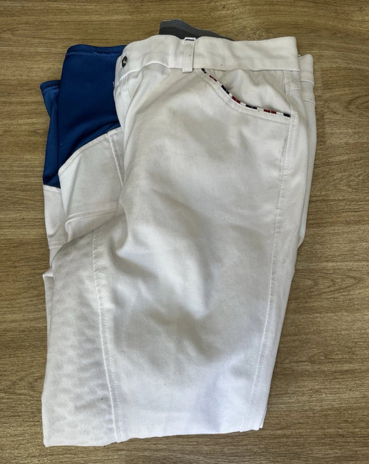 Shires Performance White Competition Breeches - Size 32” Ladies