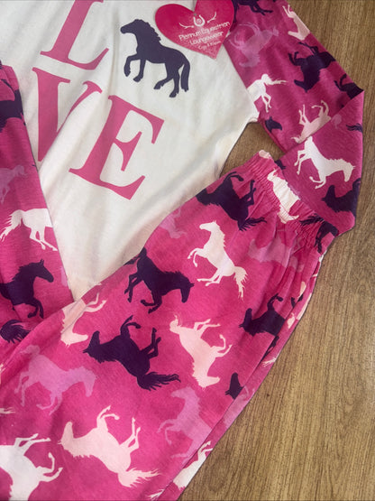 Love Ponies Horses Toddlers 3/4yrs Pyjamas Pjs