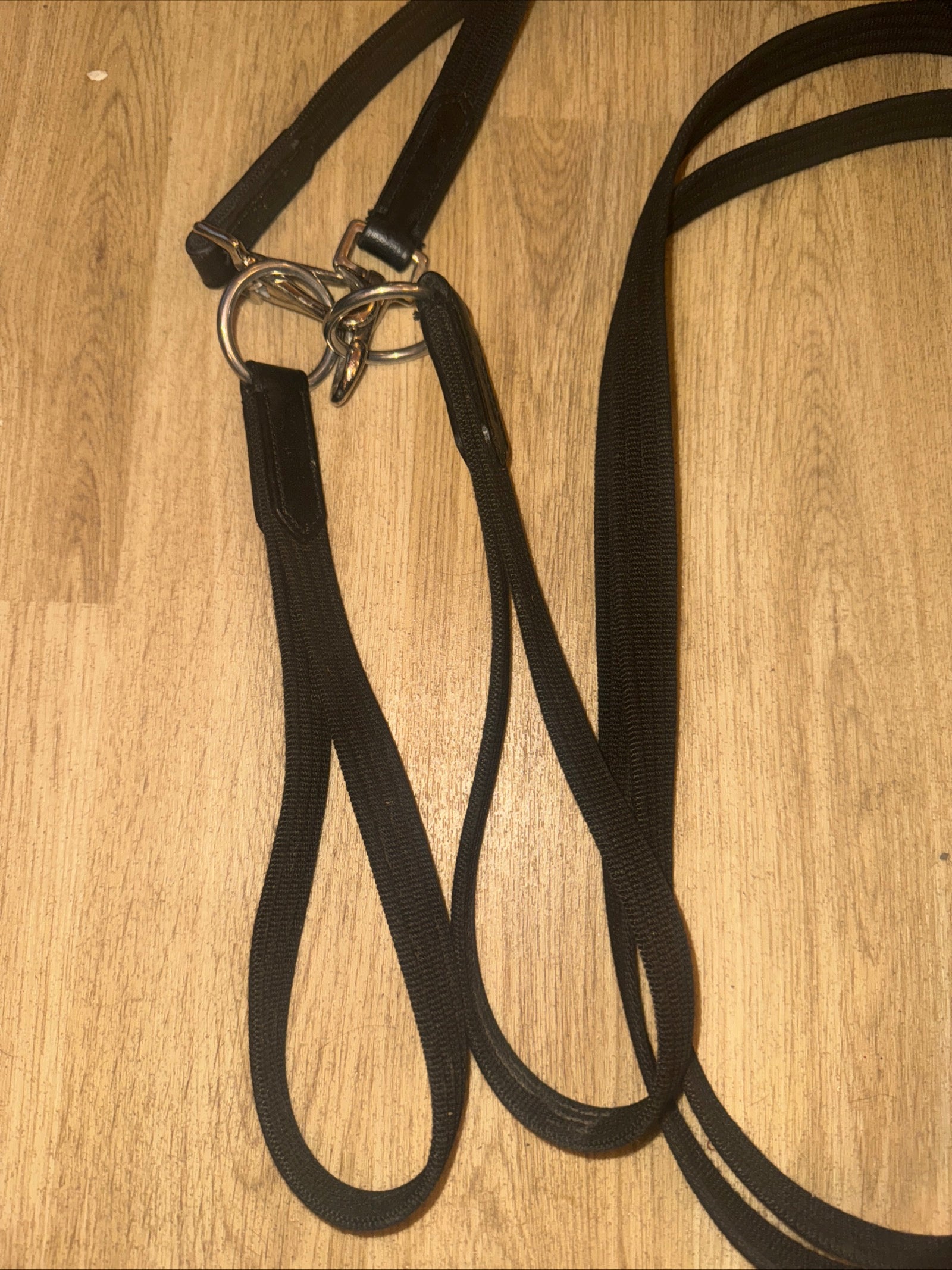 Shires Webbing Leather Draw Reins - Training Reins
