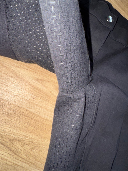 Hkm Stretchy Black Breeches | Ladies 30” | Full Silicone Grip Seat