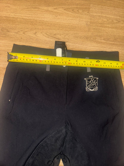 Horze Black Scroll Suede Seat 30” Breeches