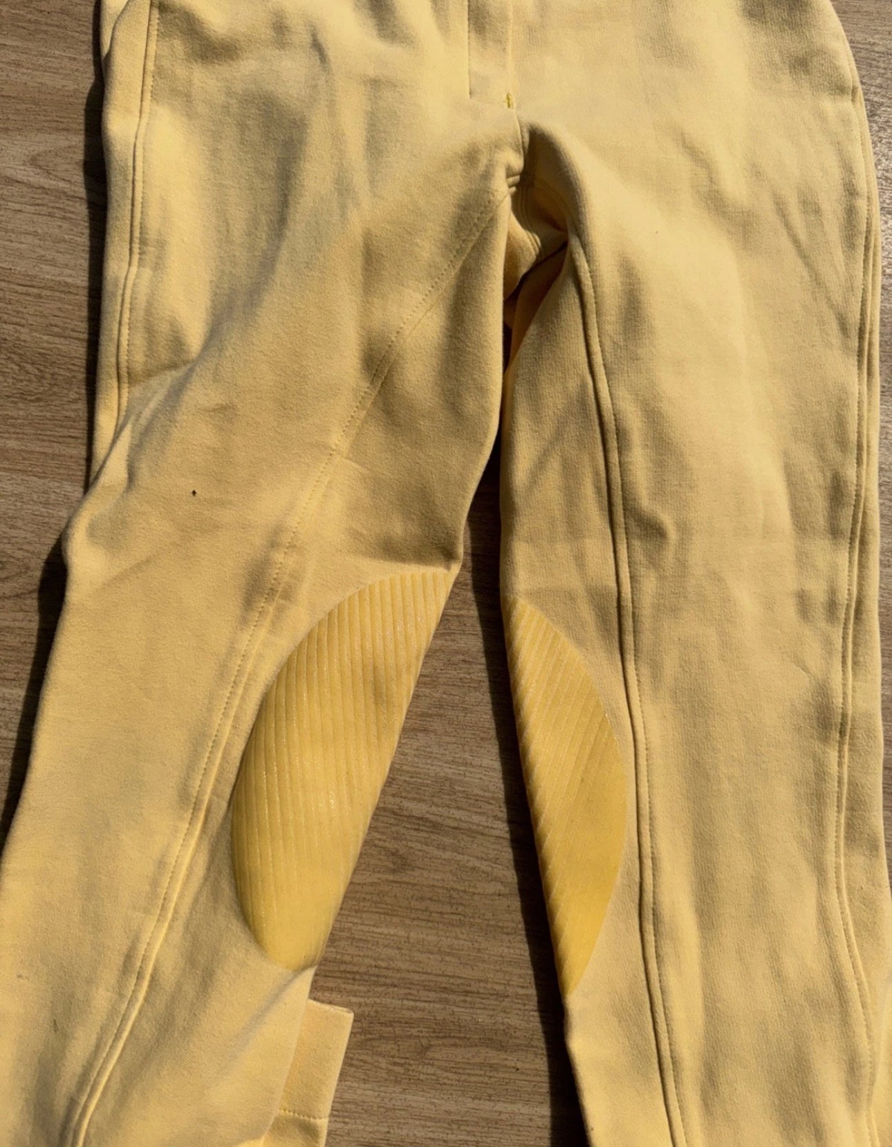 Requisite Soft Cotton Canary Show Jodphurs - SIZE 10 12 - 28” - Gel Knee