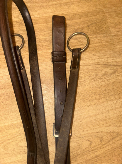 English Brown Leather Full Size Running Martingale #45