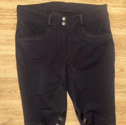 Just Togs Black Silicone Knee Breeches - Ladies 12