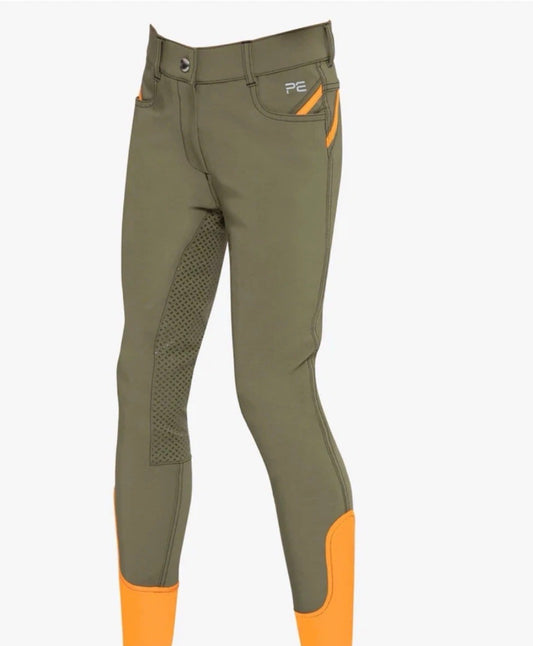 Premier Equine Diablo Kids Breeches - olive