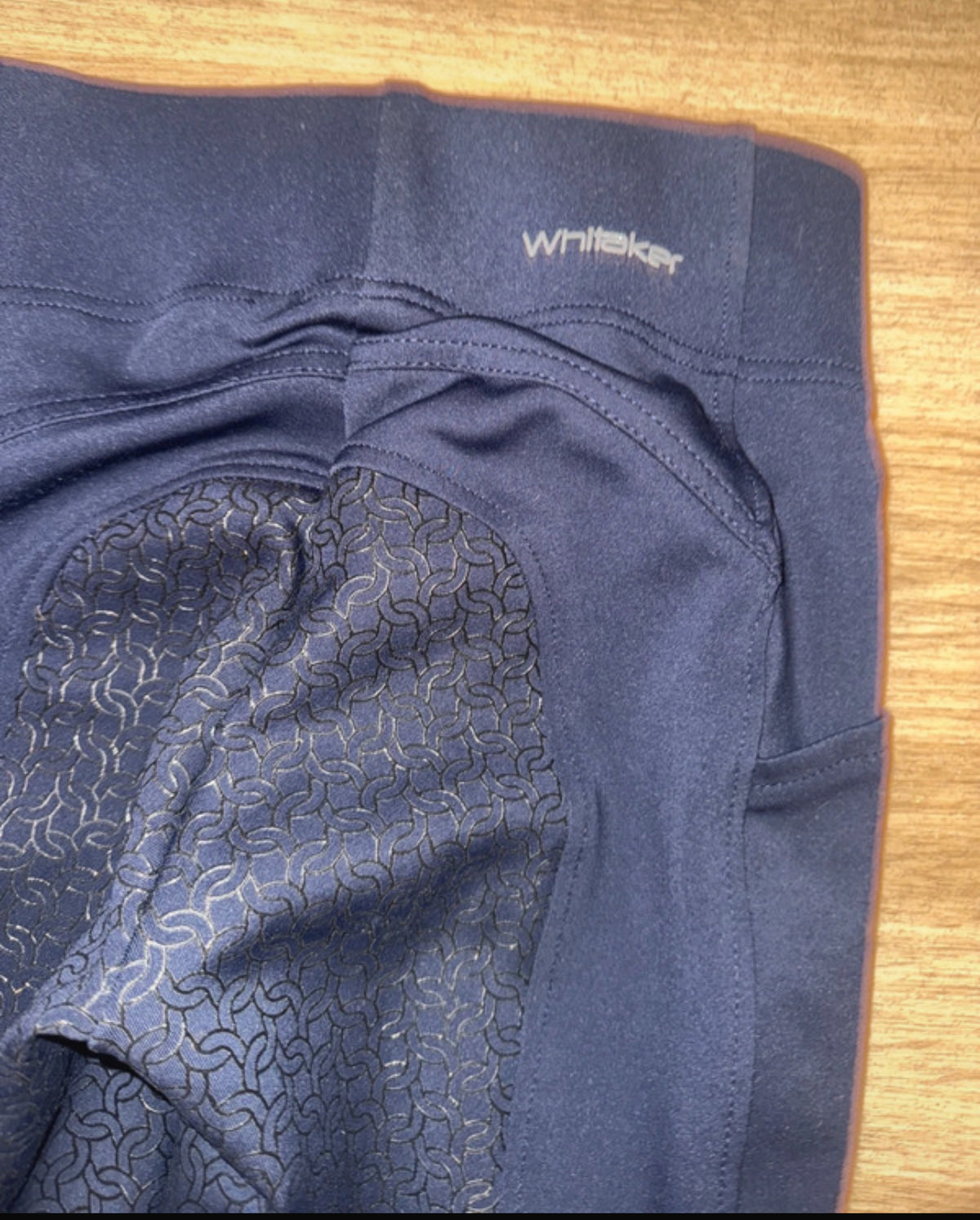Whitaker Navy Ladies Size Small Silicone Seat Riding Tights