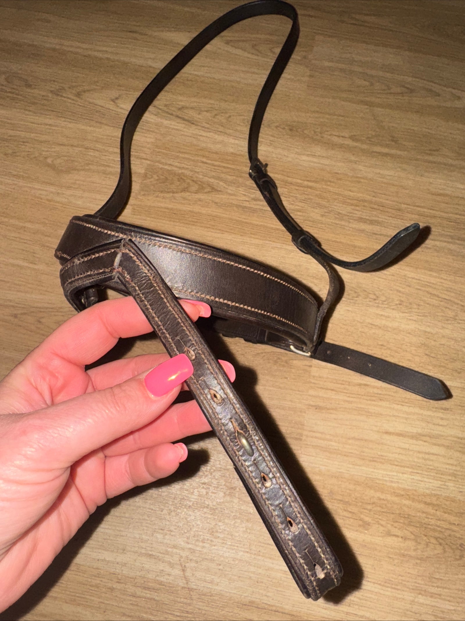 Full Size ENGLISH Brown Worcester Noseband - Free Post