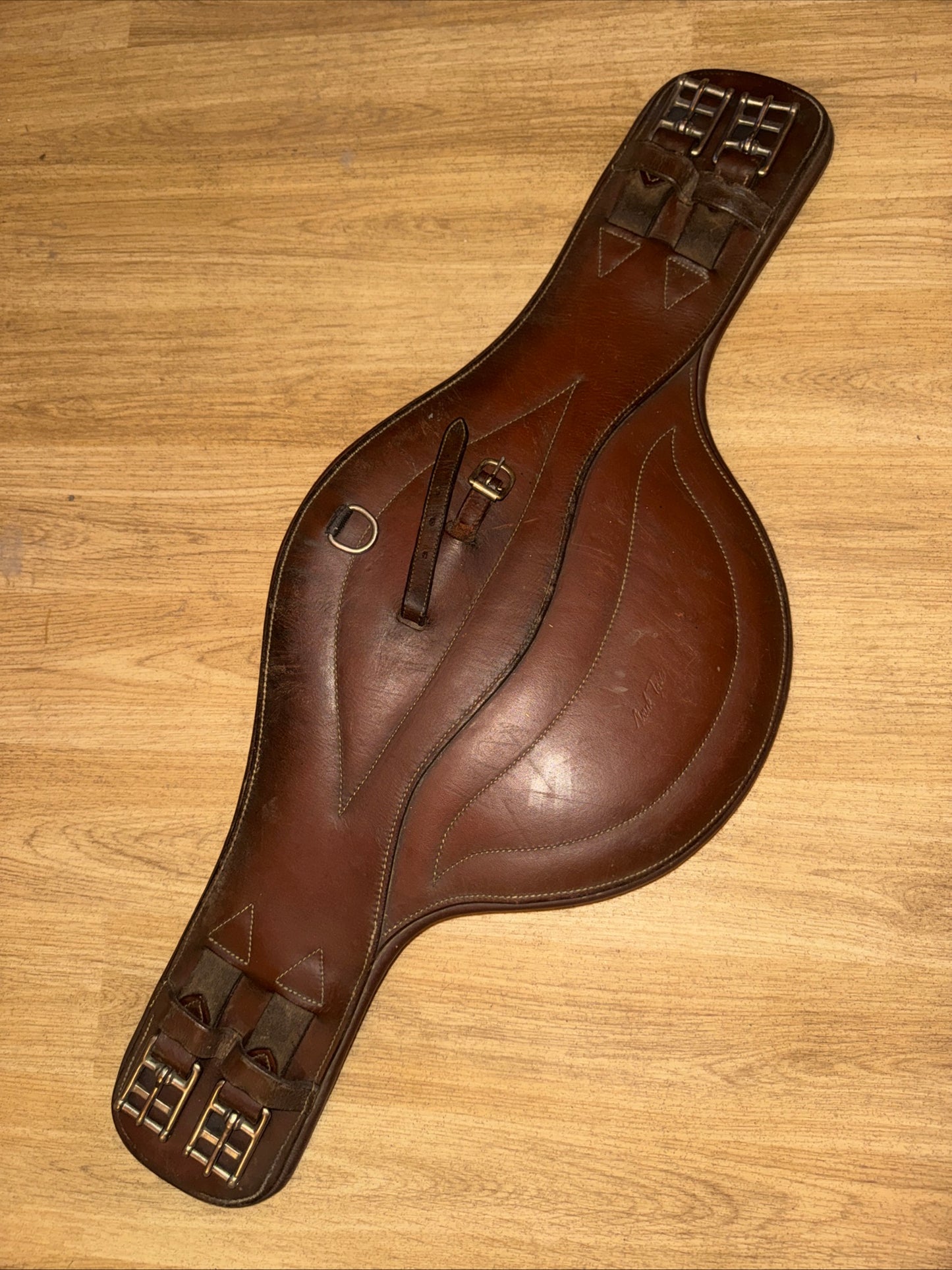 Mark Todd 28” Brown Leather Monoflap Stud Girth – Jumping Horse Tack