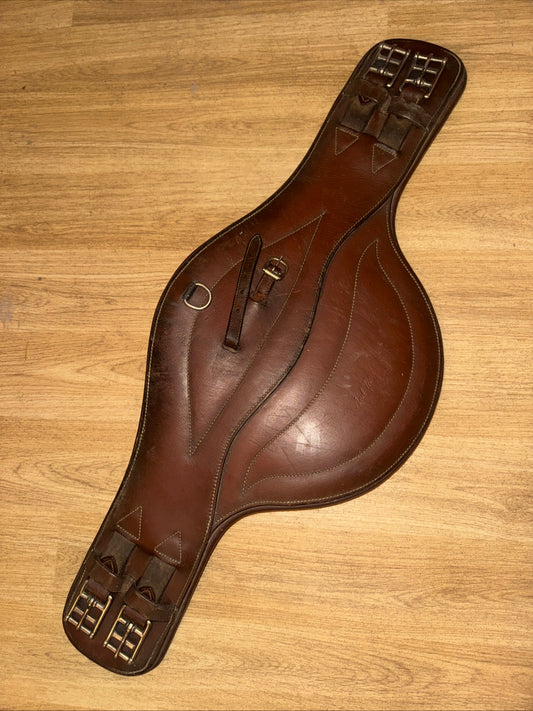 Mark Todd 28” Brown Leather Monoflap Stud Girth – Jumping Horse Tack