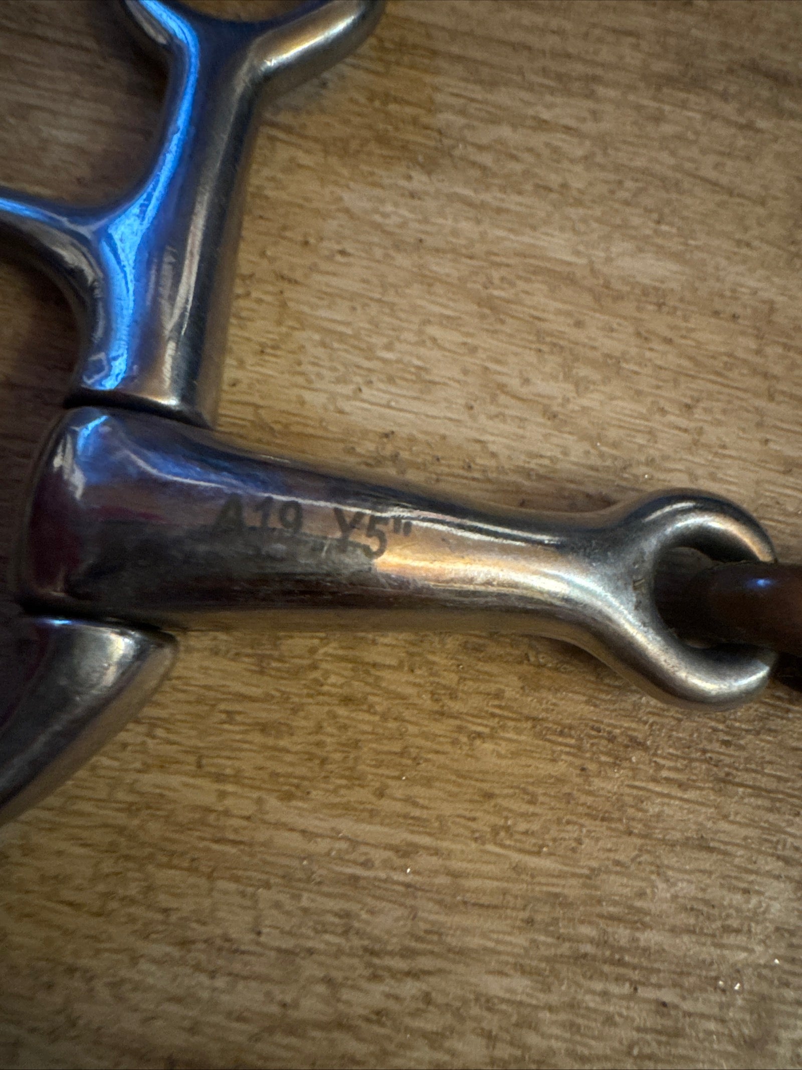 5” copper lozenge hanging cheek snaffle